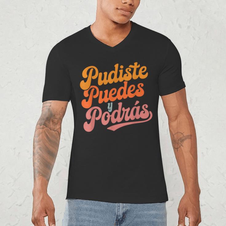 Pudiste Puedes Podras Maestra Spanish Teacher Men's V-Neck T-Shirt, novelty gifts, funny gifts Pudiste Puedes Podras Maestra Spanish Teacher Men's V-Neck T-Shirt, novelty gifts, funny gifts