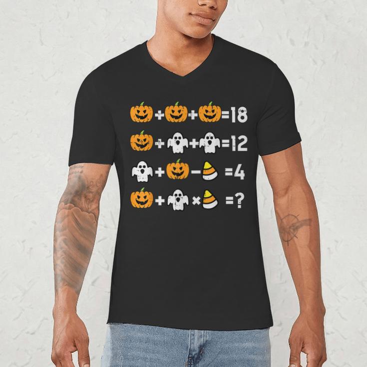 Pumpkin Ghost Equation Math Teacher Halloween Costume Men's V-Neck T-Shirt, novelty gifts, funny gifts Pumpkin Ghost Equation Math Teacher Halloween Costume Men's V-Neck T-Shirt, novelty gifts, funny gifts