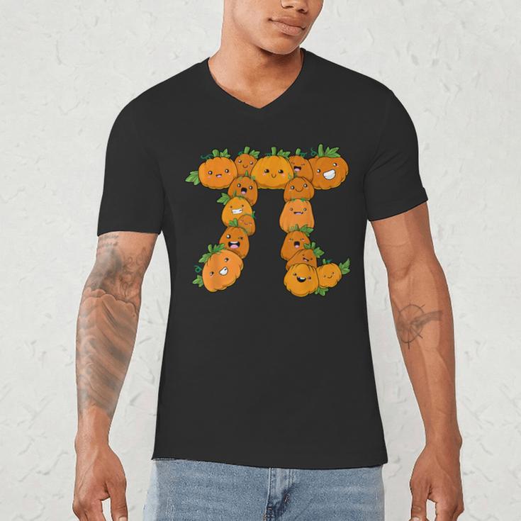 Pumpkin Pi Math Teacher Halloween Costume Geometry Men's V-Neck T-Shirt, novelty gifts, funny gifts