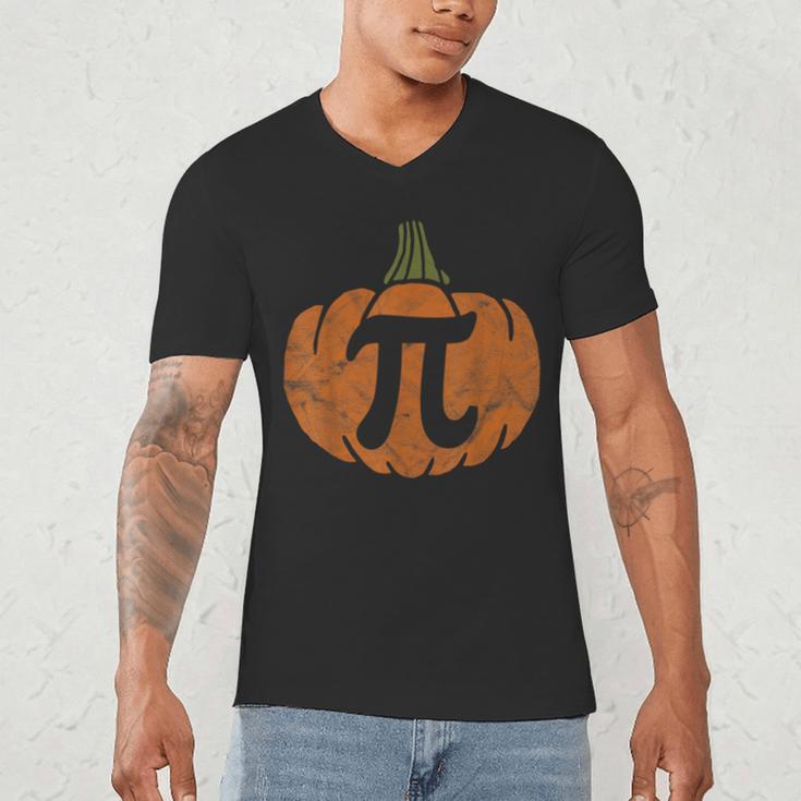 Pumpkin Pi Math Teacher Halloween Thanksgiving Day Costume Men Women Kids Men's V-Neck T-Shirt, novelty gifts, funny gifts