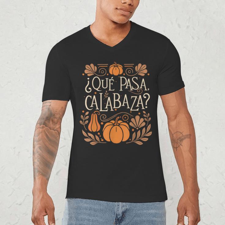 Que Pasa Calabaza Shirt Spanish Teacher Men's V-Neck T-Shirt, novelty gifts, funny gifts