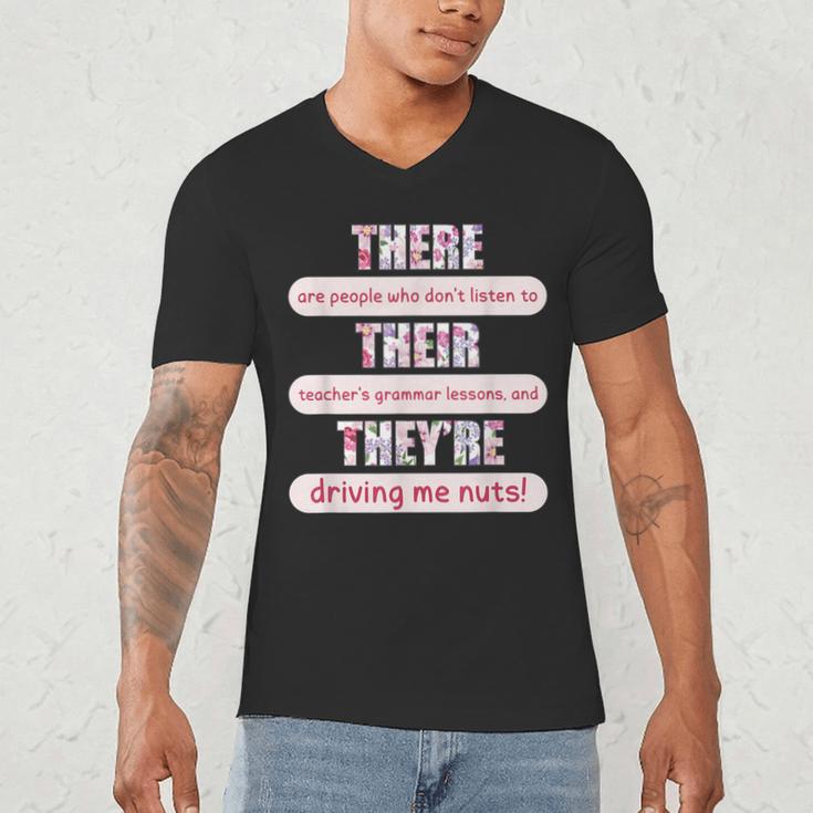 There Their They'Re Teacher English Grammar Police Men's V-Neck T-Shirt, novelty gifts, funny gifts There Their They'Re Teacher English Grammar Police Men's V-Neck T-Shirt, novelty gifts, funny gifts
