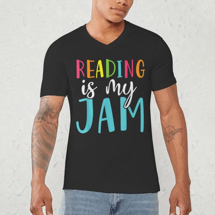 Reading Is My Jam Back To School Teacher Men's V-Neck T-Shirt, novelty gifts, funny gifts Reading Is My Jam Back To School Teacher Men's V-Neck T-Shirt, novelty gifts, funny gifts