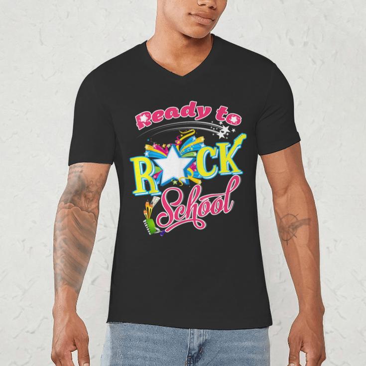 Ready To Rock School Shirt Students And Teachers Men's V-Neck T-Shirt, novelty gifts, funny gifts Ready To Rock School Shirt Students And Teachers Men's V-Neck T-Shirt, novelty gifts, funny gifts