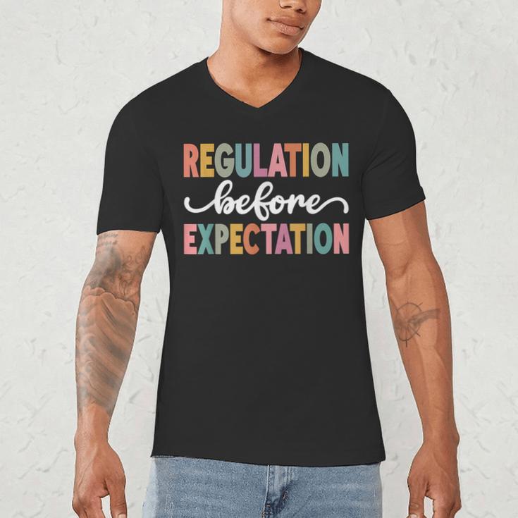Regulation Before Expectation Cute ABA SPED Teacher Therapy Men's V-Neck T-Shirt, novelty gifts, funny gifts Regulation Before Expectation Cute ABA SPED Teacher Therapy Men's V-Neck T-Shirt, novelty gifts, funny gifts