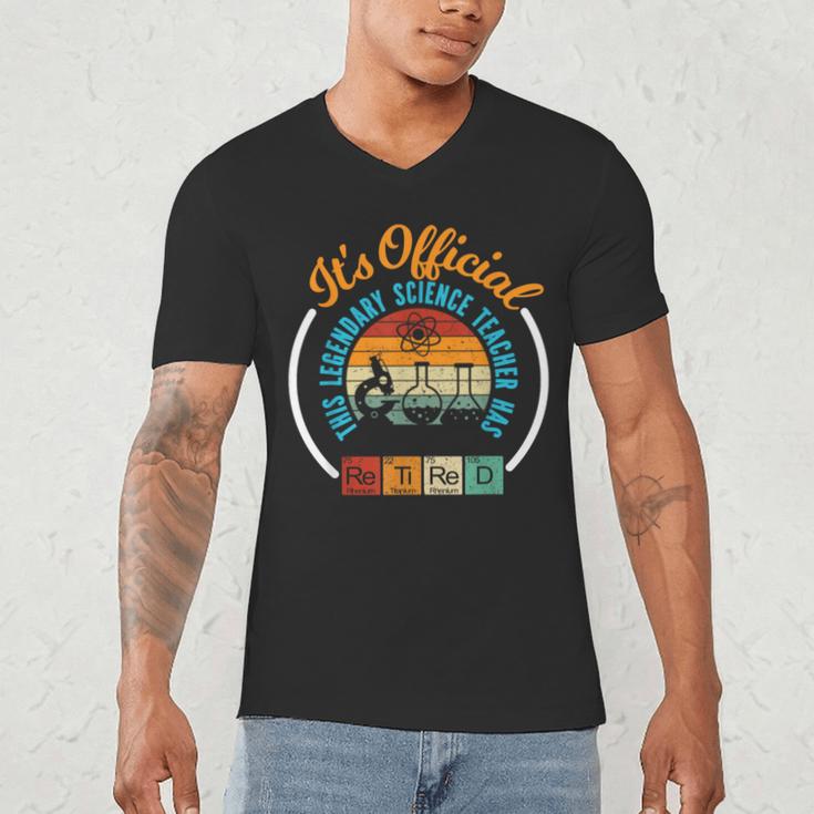 Retiring Science Teacher Retirement Men's V-Neck T-Shirt, novelty gifts, funny gifts