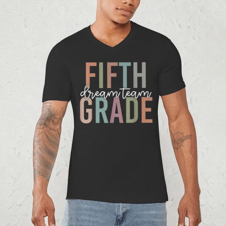 Retro Fifth Grade Dream Team Groovy Teacher Back To School Men Women Girls Kids Men's V-Neck T-Shirt, novelty gifts, funny gifts Retro Fifth Grade Dream Team Groovy Teacher Back To School Men Women Girls Kids Men's V-Neck T-Shirt, novelty gifts, funny gifts