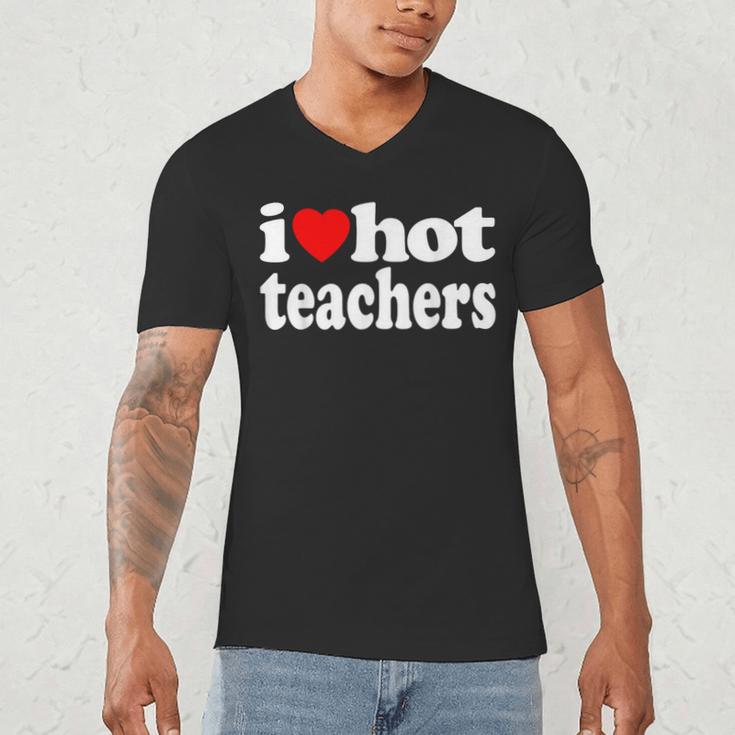 Retro I Love Hot Teachers Vintage I Heart Hot Teacher Men Women Girls Kids Men's V-Neck T-Shirt, novelty gifts, funny gifts