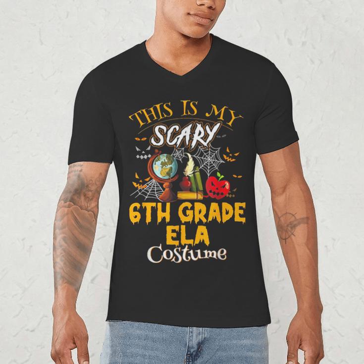This Is My Scary 6th Grade ELA Costume Teacher Men Women Men's V-Neck T-Shirt, novelty gifts, funny gifts This Is My Scary 6th Grade ELA Costume Teacher Men Women Men's V-Neck T-Shirt, novelty gifts, funny gifts