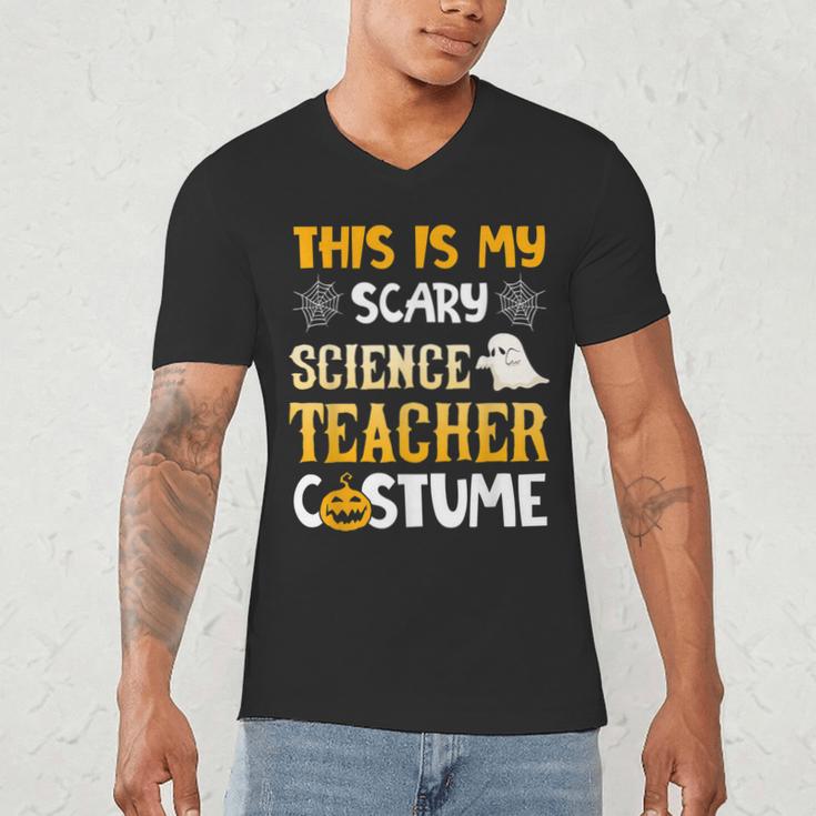 This Is My Scary Science Teacher Halloween Costumes Men Women Kids Men's V-Neck T-Shirt, novelty gifts, funny gifts