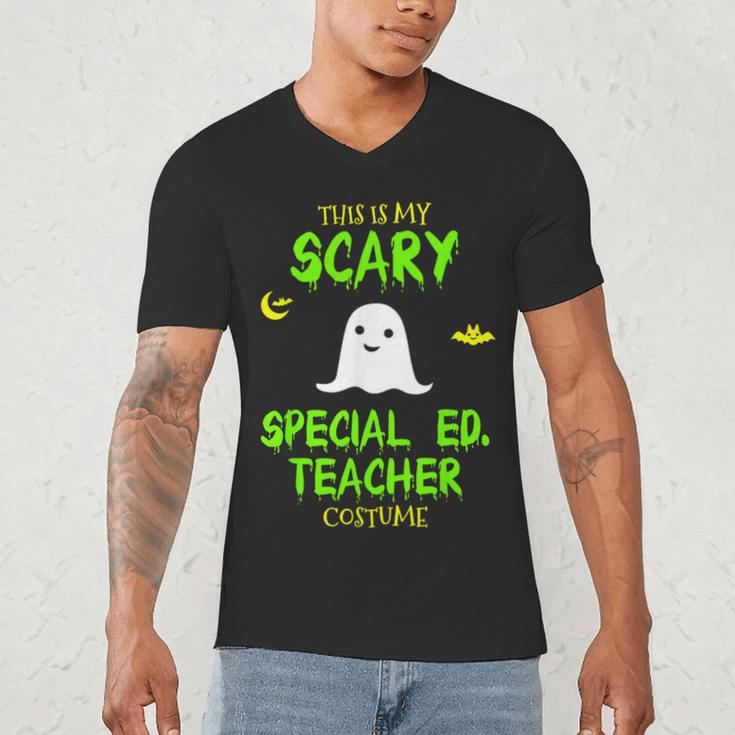 Scary Special Education Ed Teacher Costume Halloween Easy Men's V-Neck T-Shirt, novelty gifts, funny gifts Scary Special Education Ed Teacher Costume Halloween Easy Men's V-Neck T-Shirt, novelty gifts, funny gifts