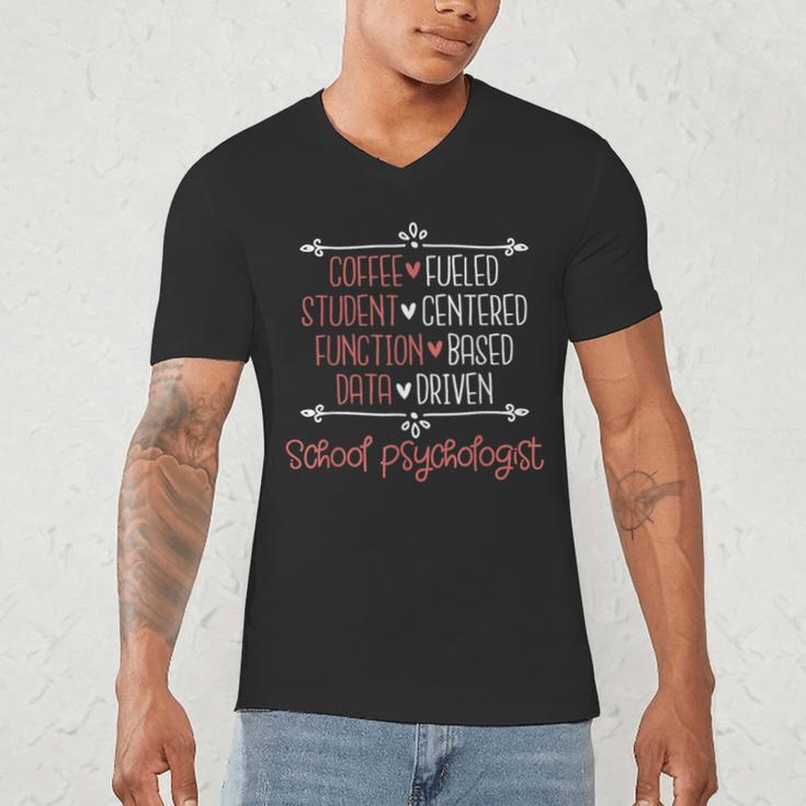 School Psychologist Coffee Student Teacher Psychology Men Women Men's V-Neck T-Shirt, novelty gifts, funny gifts