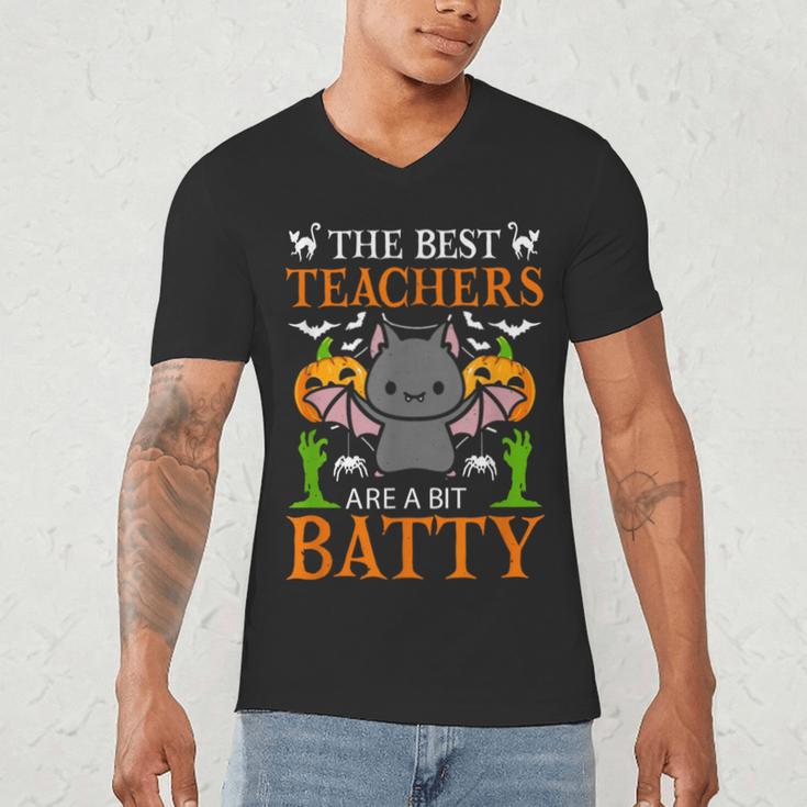 School Teacher A Bit Batty Teaching Bat Halloween Costume Men's V-Neck T-Shirt, novelty gifts, funny gifts School Teacher A Bit Batty Teaching Bat Halloween Costume Men's V-Neck T-Shirt, novelty gifts, funny gifts
