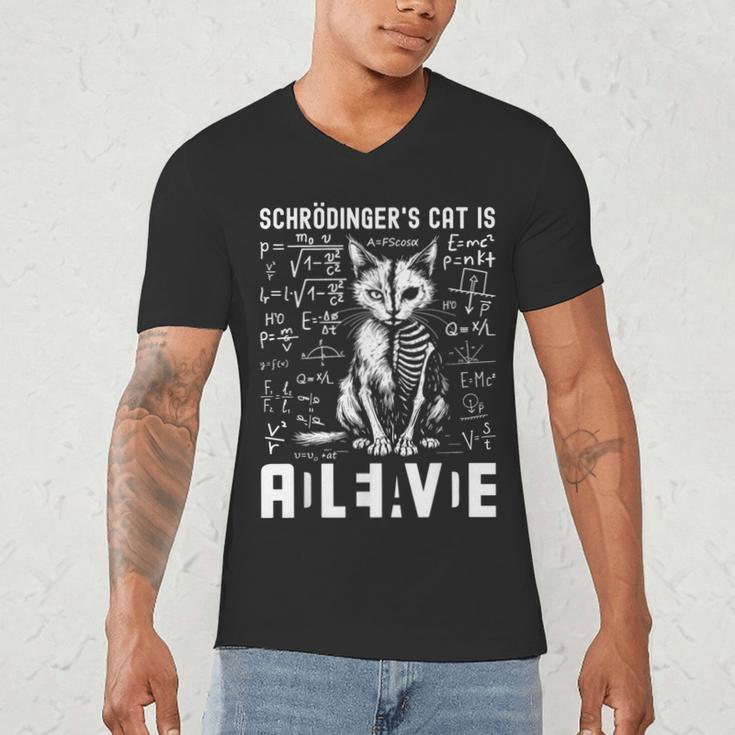 Schrodinger's Cat Dead And Alive Physics Teacher Men's V-Neck T-Shirt, novelty gifts, funny gifts Schrodinger's Cat Dead And Alive Physics Teacher Men's V-Neck T-Shirt, novelty gifts, funny gifts