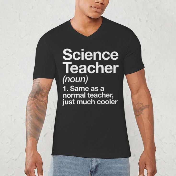 Science Teacher Definition Back To School First Day Men's V-Neck T-Shirt, novelty gifts, funny gifts