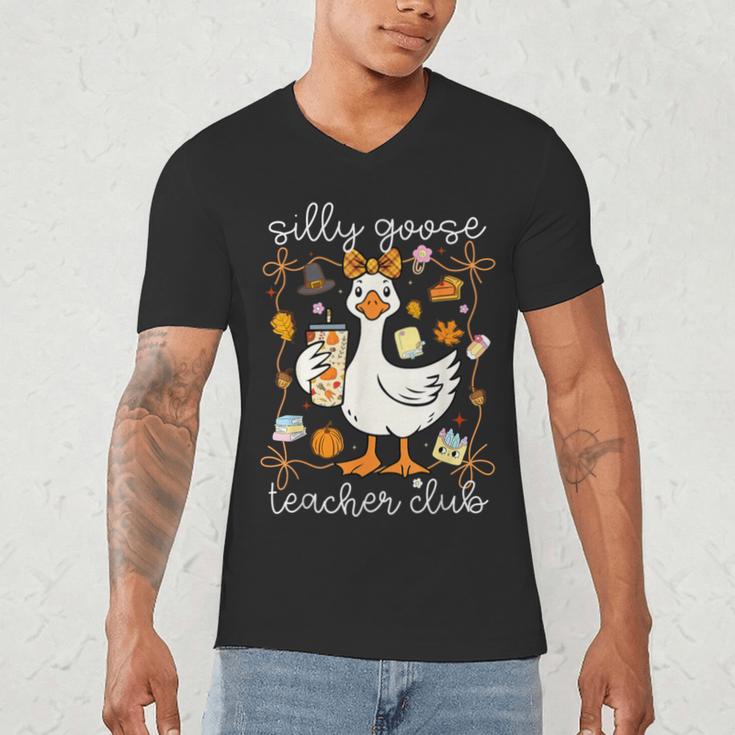 Silly Goose Teachers Club Cozy Fall Teacher Men's V-Neck T-Shirt, novelty gifts, funny gifts Silly Goose Teachers Club Cozy Fall Teacher Men's V-Neck T-Shirt, novelty gifts, funny gifts