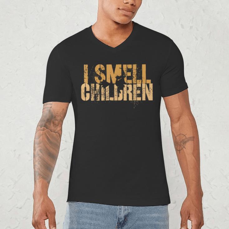I SMELL CHILDREN Halloween Teacher Classroom I Teach Men's V-Neck T-Shirt, novelty gifts, funny gifts