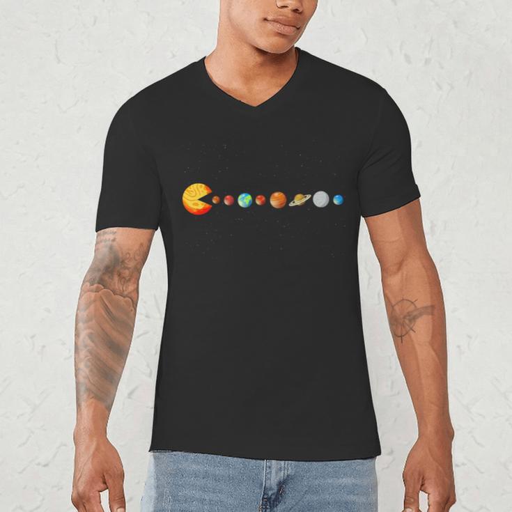 Solar System Teacher Video Games Sun Eating Planets Men's V-Neck T-Shirt, novelty gifts, funny gifts Solar System Teacher Video Games Sun Eating Planets Men's V-Neck T-Shirt, novelty gifts, funny gifts