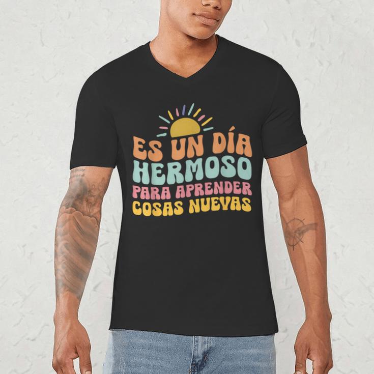 Spanish Multilingual Teacher Dual Languages Bilingual Men's V-Neck T-Shirt, novelty gifts, funny gifts Spanish Multilingual Teacher Dual Languages Bilingual Men's V-Neck T-Shirt, novelty gifts, funny gifts