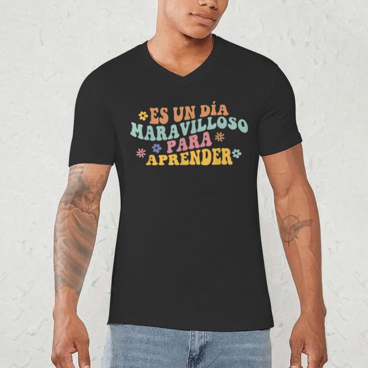 Spanish Teacher Dual Language Bilingual Teacher Cute Preppy Men's V-Neck T-Shirt, novelty gifts, funny gifts Spanish Teacher Dual Language Bilingual Teacher Cute Preppy Men's V-Neck T-Shirt, novelty gifts, funny gifts