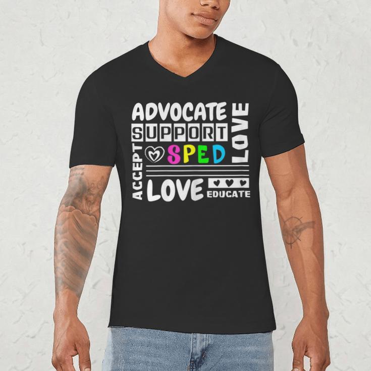 Special Education Advocate Love Support SPED Teacher Men's V-Neck T-Shirt, novelty gifts, funny gifts Special Education Advocate Love Support SPED Teacher Men's V-Neck T-Shirt, novelty gifts, funny gifts