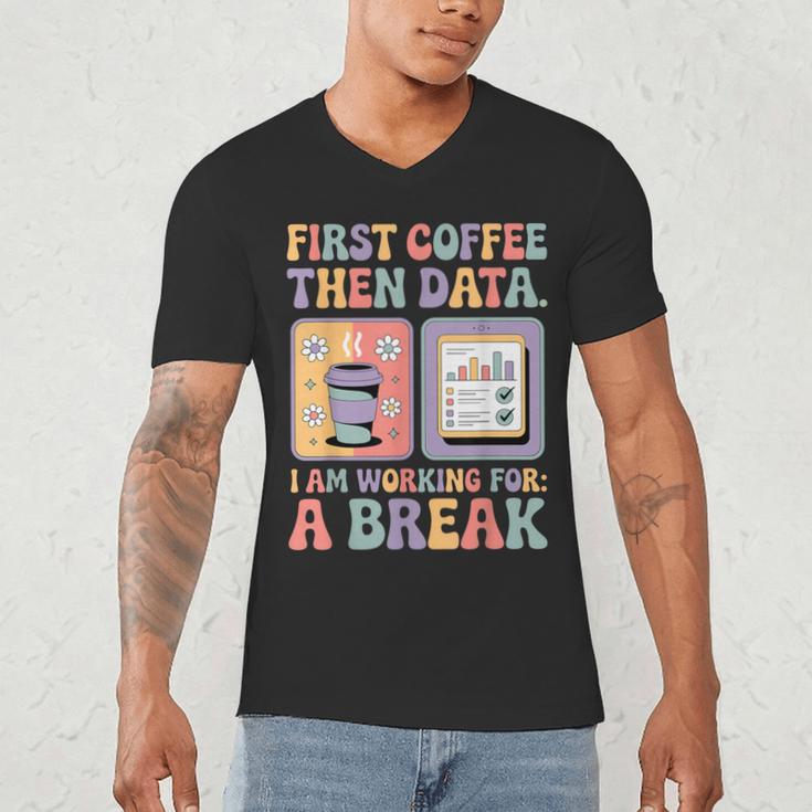 Special Education First Coffee Then Data Retro SPED Teacher Men's V-Neck T-Shirt, novelty gifts, funny gifts Special Education First Coffee Then Data Retro SPED Teacher Men's V-Neck T-Shirt, novelty gifts, funny gifts