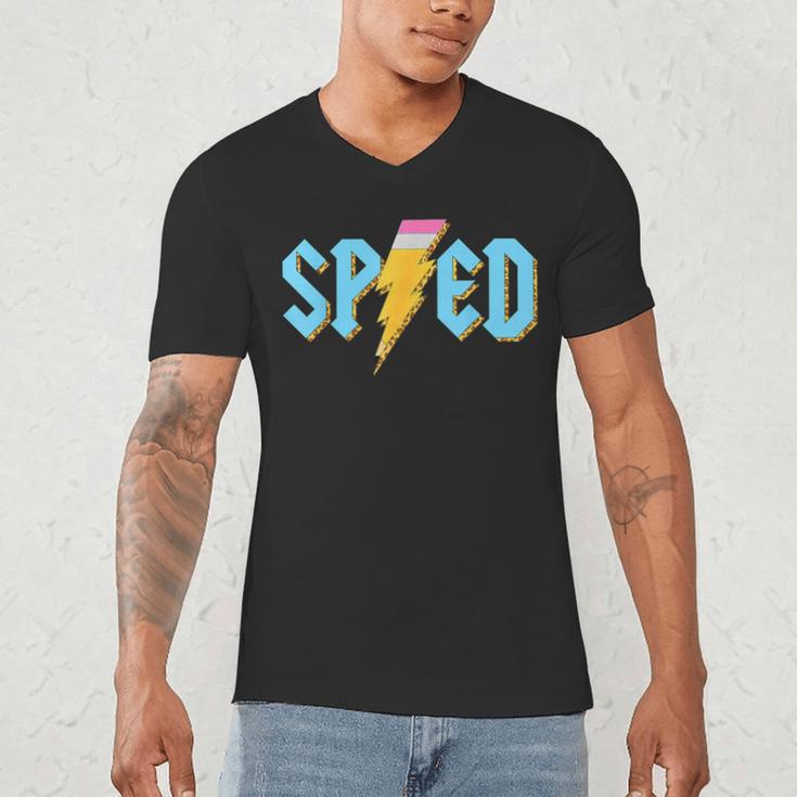 Special Education SPED Rocks Teacher Back To School Rock Men's V-Neck T-Shirt, novelty gifts, funny gifts Special Education SPED Rocks Teacher Back To School Rock Men's V-Neck T-Shirt, novelty gifts, funny gifts