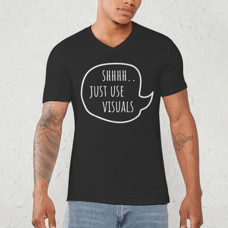 Special Education Teacher- SPED Shhh Just Use Visuals For Men Women Men's V-Neck T-Shirt, novelty gifts, funny gifts Special Education Teacher- SPED Shhh Just Use Visuals For Men Women Men's V-Neck T-Shirt, novelty gifts, funny gifts