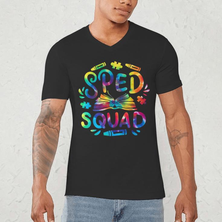 Special Education Teacher Sped Squad SPED Teacher Tie Dye Men's V-Neck T-Shirt, novelty gifts, funny gifts Special Education Teacher Sped Squad SPED Teacher Tie Dye Men's V-Neck T-Shirt, novelty gifts, funny gifts