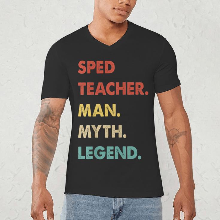 Sped Teacher Man Myth Legend Men's V-Neck T-Shirt, novelty gifts, funny gifts Sped Teacher Man Myth Legend Men's V-Neck T-Shirt, novelty gifts, funny gifts