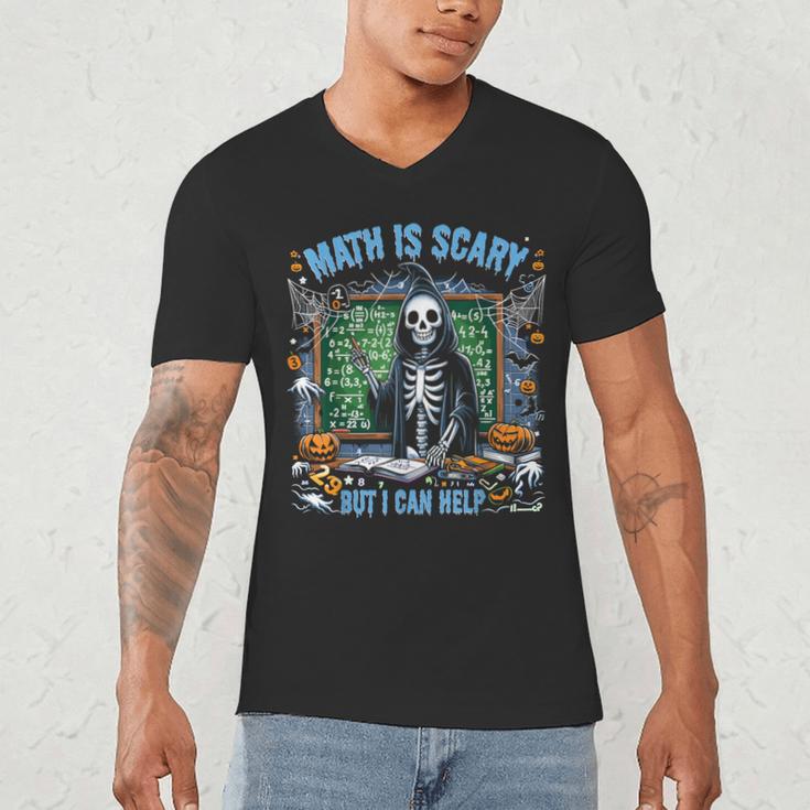 Spooky Halloween Math Teacher Men's V-Neck T-Shirt, novelty gifts, funny gifts Spooky Halloween Math Teacher Men's V-Neck T-Shirt, novelty gifts, funny gifts