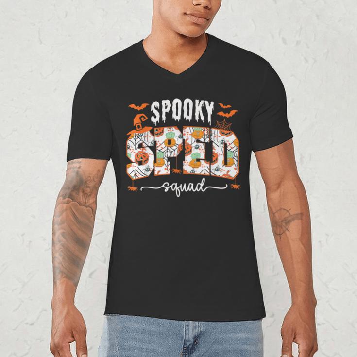 Spooky SPED Squad Special Education Teacher Halloween Ghost Men's V-Neck T-Shirt, novelty gifts, funny gifts Spooky SPED Squad Special Education Teacher Halloween Ghost Men's V-Neck T-Shirt, novelty gifts, funny gifts