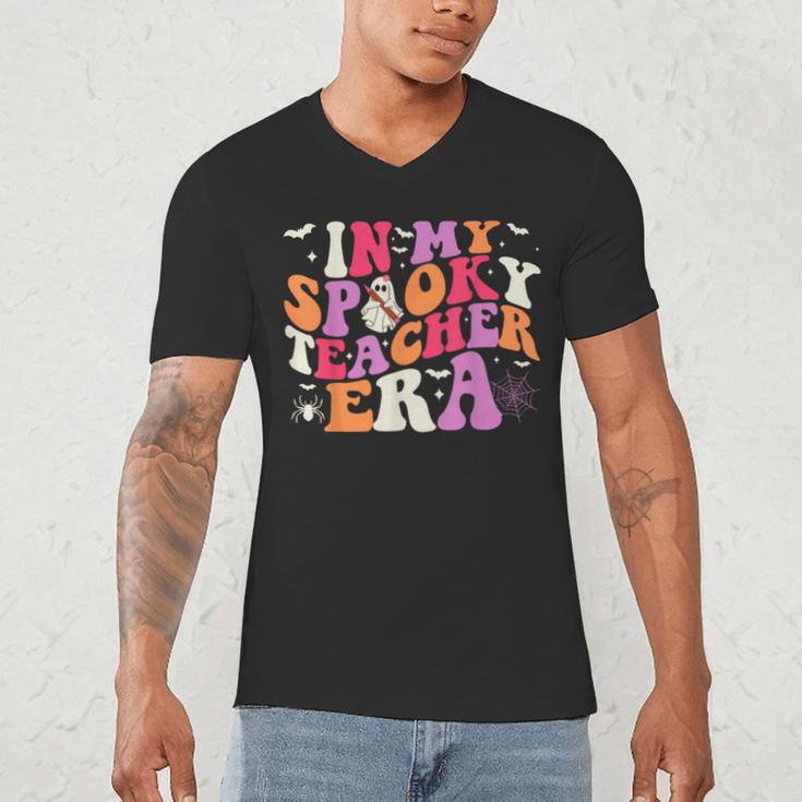 In My Spooky Teacher Era Halloween Teacher Back To School Men's V-Neck T-Shirt, novelty gifts, funny gifts In My Spooky Teacher Era Halloween Teacher Back To School Men's V-Neck T-Shirt, novelty gifts, funny gifts