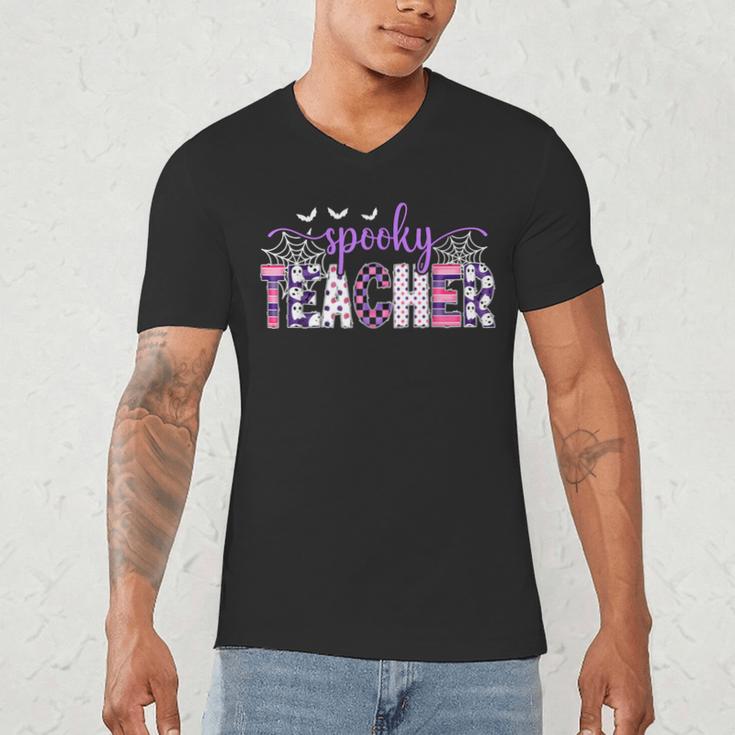 Spooky Teacher Halloween Costume Women Spooky Teacher Men's V-Neck T-Shirt, novelty gifts, funny gifts Spooky Teacher Halloween Costume Women Spooky Teacher Men's V-Neck T-Shirt, novelty gifts, funny gifts