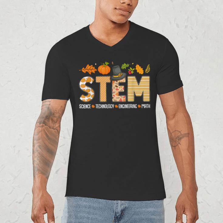 STEM Teacher Thanksgiving Grateful Educator Science Class Men's V-Neck T-Shirt, novelty gifts, funny gifts