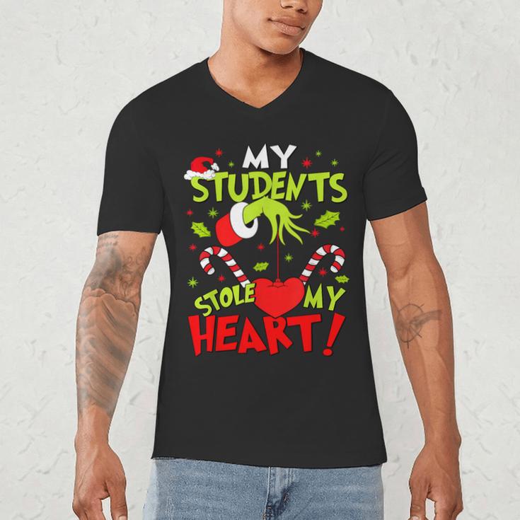 My Students Stole My Heart Teacher Holiday Merry Christmas Men's V-Neck T-Shirt, novelty gifts, funny gifts My Students Stole My Heart Teacher Holiday Merry Christmas Men's V-Neck T-Shirt, novelty gifts, funny gifts