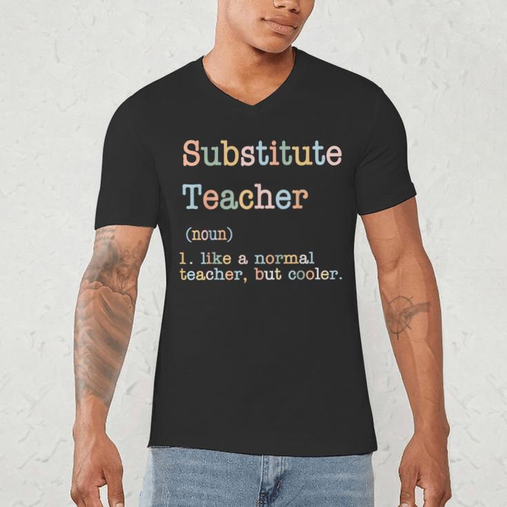 Substitute Teacher Like A Normal Teacher But Cooler Men's V-Neck T-Shirt, novelty gifts, funny gifts Substitute Teacher Like A Normal Teacher But Cooler Men's V-Neck T-Shirt, novelty gifts, funny gifts