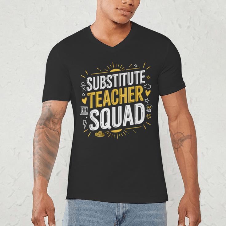Substitute Teacher Squad Sub Teacher Substitute Teaching Men's V-Neck T-Shirt, novelty gifts, funny gifts Substitute Teacher Squad Sub Teacher Substitute Teaching Men's V-Neck T-Shirt, novelty gifts, funny gifts
