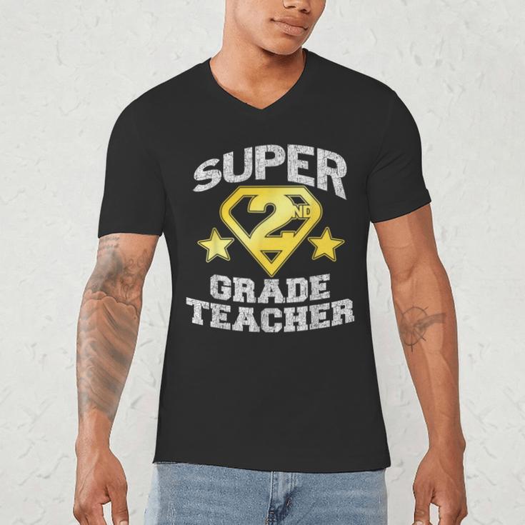 Super 2nd Grade Teacher Hero Men's V-Neck T-Shirt, novelty gifts, funny gifts Super 2nd Grade Teacher Hero Men's V-Neck T-Shirt, novelty gifts, funny gifts