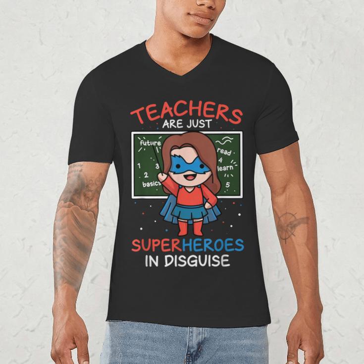 Super Hero Teacher Superheroes In Disguise Men's V-Neck T-Shirt, novelty gifts, funny gifts Super Hero Teacher Superheroes In Disguise Men's V-Neck T-Shirt, novelty gifts, funny gifts