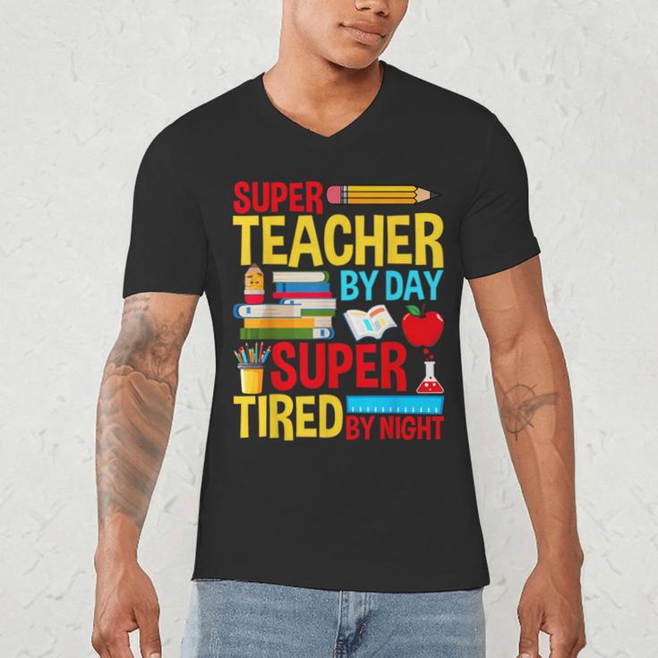 Super Teacher By Day Super Tired By Night Superhero Teacher Men's V-Neck T-Shirt, novelty gifts, funny gifts Super Teacher By Day Super Tired By Night Superhero Teacher Men's V-Neck T-Shirt, novelty gifts, funny gifts