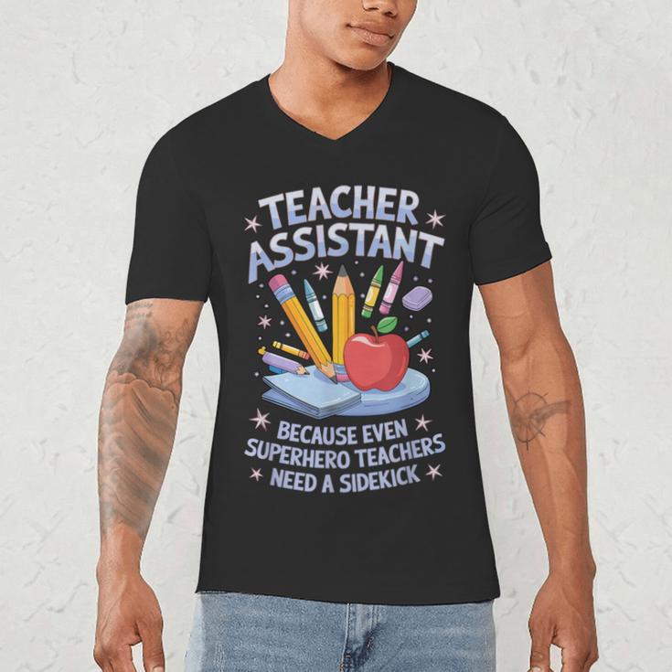 Superhero Sidekick Teaching Teach School Teacher Assistant Men's V-Neck T-Shirt, novelty gifts, funny gifts Superhero Sidekick Teaching Teach School Teacher Assistant Men's V-Neck T-Shirt, novelty gifts, funny gifts