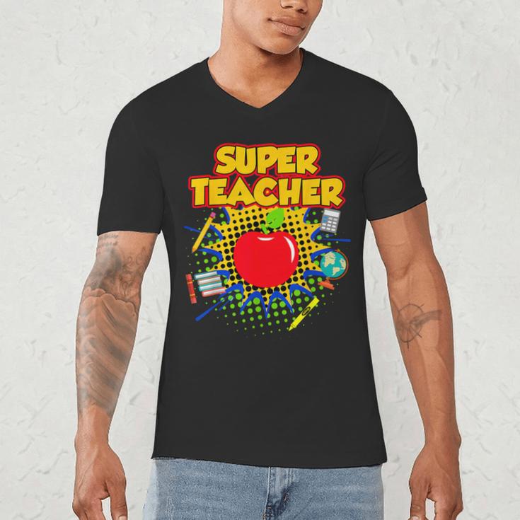 Superhero Teacher Appreciation Teaching Tee Men's V-Neck T-Shirt, novelty gifts, funny gifts