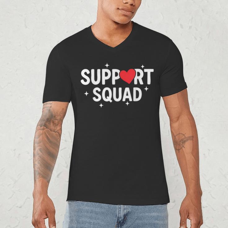 Support Squad Cute Heart Supportive Teacher Team Member Men's V-Neck T-Shirt, novelty gifts, funny gifts Support Squad Cute Heart Supportive Teacher Team Member Men's V-Neck T-Shirt, novelty gifts, funny gifts