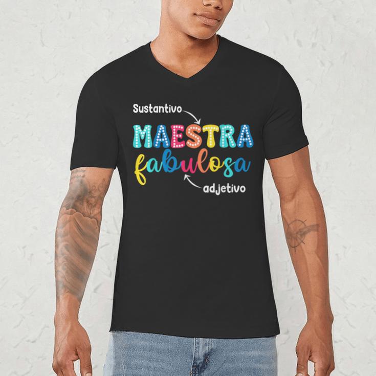Sustantivo Maestra Fabulosa Adjetivo Spanish Teacher Men's V-Neck T-Shirt, novelty gifts, funny gifts Sustantivo Maestra Fabulosa Adjetivo Spanish Teacher Men's V-Neck T-Shirt, novelty gifts, funny gifts
