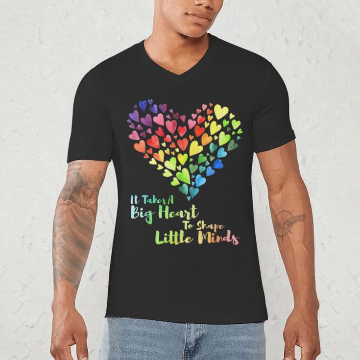 It Takes A Big Heart To Shape Little Minds Teacher Student Men Women Kids Men's V-Neck T-Shirt, novelty gifts, funny gifts It Takes A Big Heart To Shape Little Minds Teacher Student Men Women Kids Men's V-Neck T-Shirt, novelty gifts, funny gifts