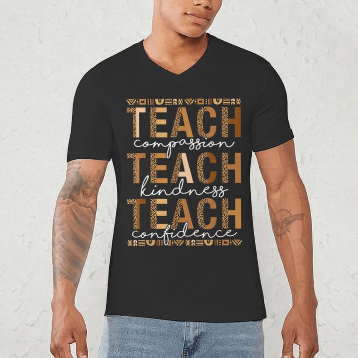 Teach Compassion Kindness Confidence History Teacher Men's V-Neck T-Shirt, novelty gifts, funny gifts Teach Compassion Kindness Confidence History Teacher Men's V-Neck T-Shirt, novelty gifts, funny gifts