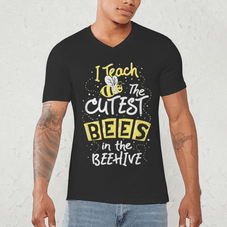 I Teach The Cutest Bees In The Beehive Kindergarten Teacher Men's V-Neck T-Shirt, novelty gifts, funny gifts I Teach The Cutest Bees In The Beehive Kindergarten Teacher Men's V-Neck T-Shirt, novelty gifts, funny gifts