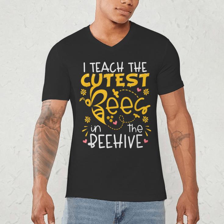 I Teach The Cutest Bees In The Beehive Teacher Men's V-Neck T-Shirt, novelty gifts, funny gifts I Teach The Cutest Bees In The Beehive Teacher Men's V-Neck T-Shirt, novelty gifts, funny gifts