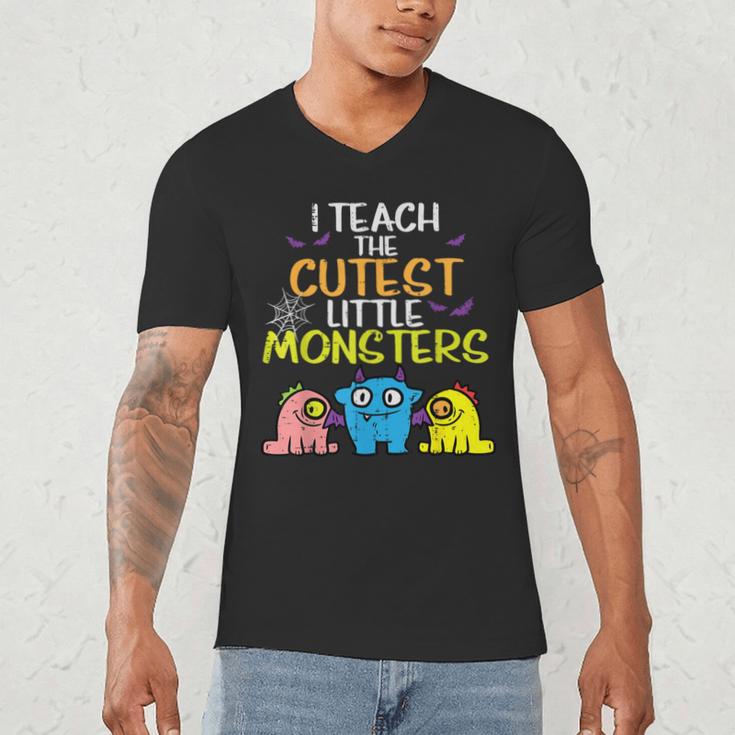 I Teach Cutest Little Monsters Halloween Teacher Men Women Men's V-Neck T-Shirt, novelty gifts, funny gifts I Teach Cutest Little Monsters Halloween Teacher Men Women Men's V-Neck T-Shirt, novelty gifts, funny gifts